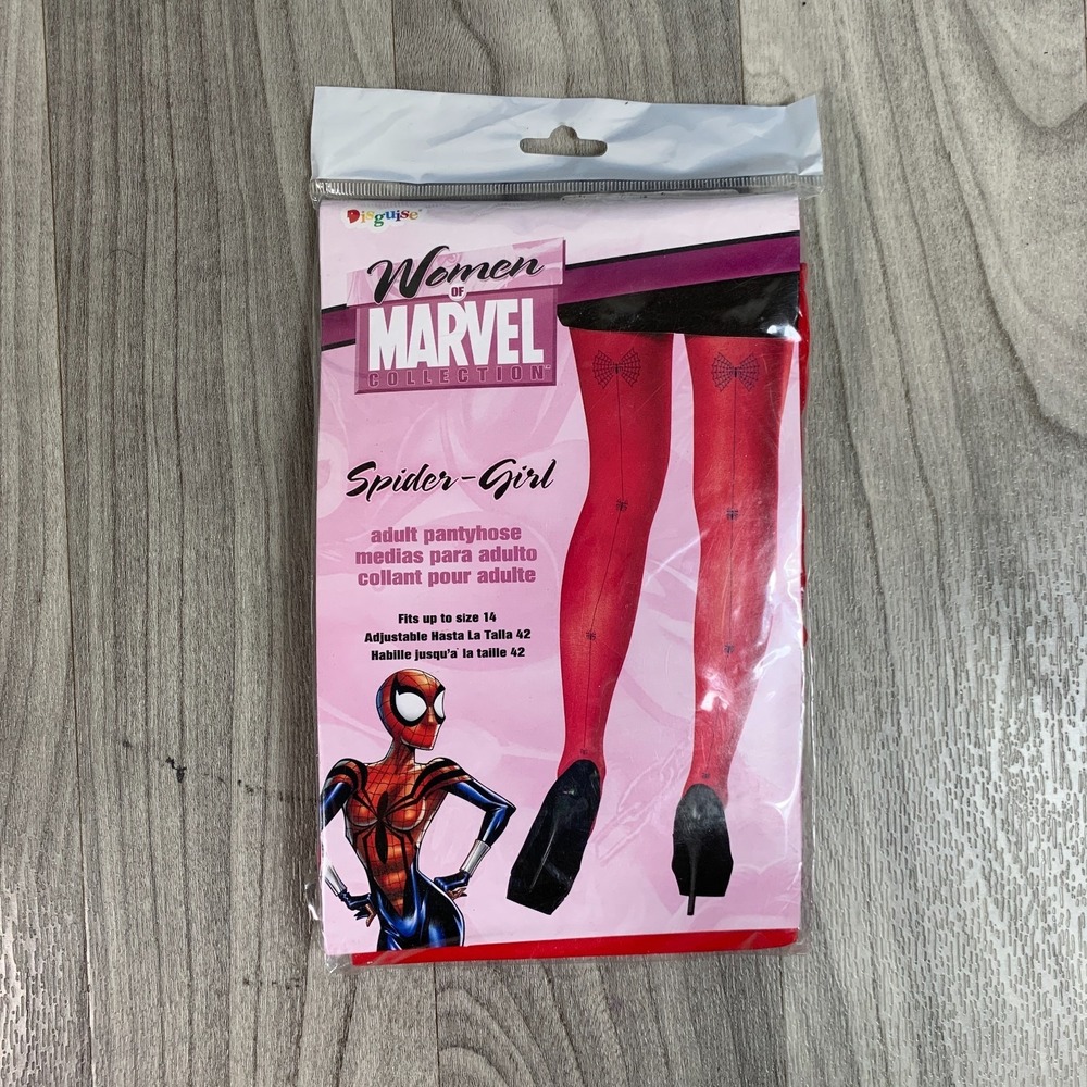 MARVEL Costume Spider-Girl Tights Red w/ Black Webs